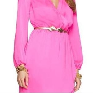 Lilly Pulitzer Pop Pink Whitaker Silk Dress